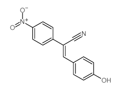 Benzeneacetonitrile, a-[(4-hydroxyphenyl)methylene]-4-nitro- Structure
