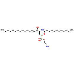 N-月桂酰-D-赤型-鞘氨醇磷酸乙醇胺(C17碱)结构式