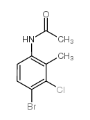 N-(4-溴-3-氯-2-甲基苯基)乙酰胺结构式