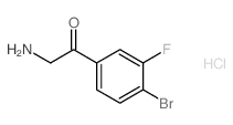 2-Amino-1-(4-bromo-3-fluorophenyl)ethanone hydrochloride Structure
