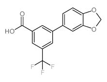 3-(苯并[d][1,3]二氧代l-5-基)-5-(三氟甲基)苯甲酸结构式