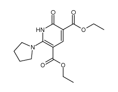 diethyl 2-oxo-6-(pyrrolidin-1-yl)-1,2-dihydropyridine-3,5-dicarboxylate Structure