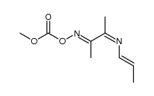 (2E,3Z)-3-(prop-1-en-1-ylimino)butan-2-one O-methoxycarbonyl oxime结构式