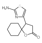 4-(2-氨基-噻唑-4-基)-1-恶-螺[4.5]癸-2-酮结构式