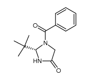 (S)-1-benzoyl-2-tert-butyl-3(H)-1,3-imidazolidin-4-one结构式
