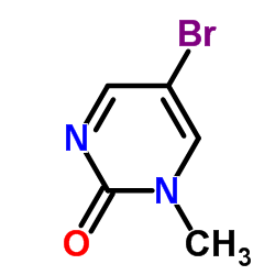 5-溴-1-甲基嘧啶-2(1H)-酮结构式