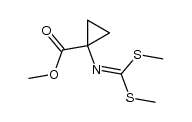 methyl N-[bis(methylthio)methylene]-1-aminocyclopropanecarboxylate结构式