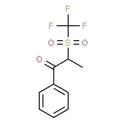 1-苯基-2-((三氟甲基)磺酰基)丙烷-1-酮结构式