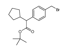 2-(4-(溴甲基)苯基)-2-环戊基乙酸叔丁酯结构式