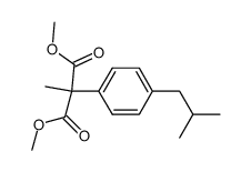 dimethyl 3-methyl-3-(4'-isobutyl)phenylpropanedioate结构式