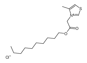 decyl 2-(4-methyl-1,3-thiazol-3-ium-3-yl)acetate,chloride结构式