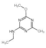 2-乙氨基-4-甲氧基-6-甲基-1,3,5-三嗪结构式
