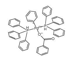 (benzoyloxy)(phenyl)bis(triphenyl-l5-phosphanyl)palladium结构式