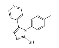 4-(4-甲基苯基)-5-吡啶-4H-1,2,4-噻唑-3-硫醇结构式