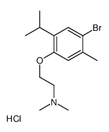 2-(4-bromo-5-methyl-2-propan-2-ylphenoxy)-N,N-dimethylethanamine,hydrochloride Structure