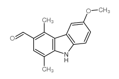 6-methoxy-1,4-dimethyl-9H-carbazole-3-carbaldehyde Structure