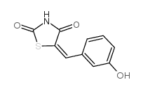 (5E)-5-(3-羟苯亚甲基)-1,3-四氢噻唑-2,4-二酮结构式