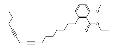 ethyl 2-methoxy-6-(pentadeca-8,11-diynyl)benzoate Structure