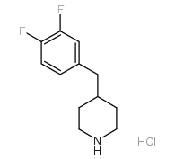 4-(3,4-二氟苄基)-哌啶盐酸盐结构式
