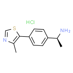 (S)-1-(4-(4-甲基噻唑-5-基)苯基)乙胺盐酸盐结构式