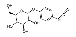 4-异硫氰基苯基-β-D-吡喃葡萄糖苷结构式
