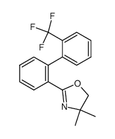 4,4-dimethyl-2-(2'-(trifluoromethyl)-[1,1'-biphenyl]-2-yl)-4,5-dihydrooxazole结构式