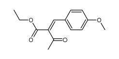 (E/Z)-1-(4-Methoxyphenyl)-2-ethoxycarbonyl-1-buten-3-one结构式