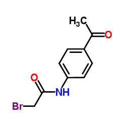 N-(4-乙酰基苯基)-2-溴乙酰胺结构式