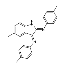 5-methyl-indoline-2,3-dione-bis-p-tolylimine Structure