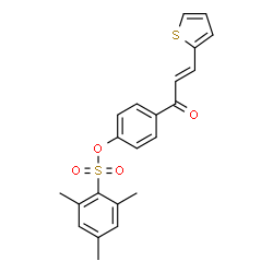 4-[3-(2-THIENYL)ACRYLOYL]PHENYL 2,4,6-TRIMETHYLBENZENESULFONATE Structure