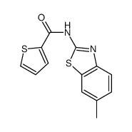 N-(6-甲基-2-苯并噻唑)-2-噻吩羧酰胺结构式