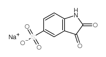 靛红-5-磺酸单钠盐一水合物结构式