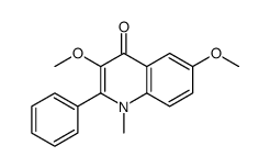 3,6-dimethoxy-1-methyl-2-phenylquinolin-4-one结构式
