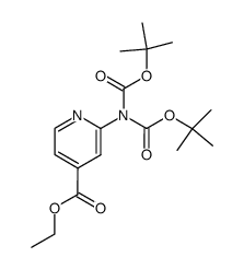 2-[N,N-bis(tert-butoxycarbonyl)amino]isonicotinic acid ethyl ester Structure