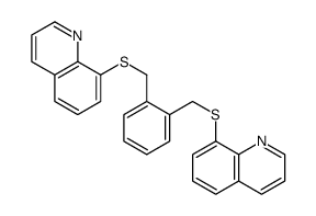 8-[[2-(quinolin-8-ylsulfanylmethyl)phenyl]methylsulfanyl]quinoline Structure