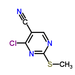 4-Chloro-2-(methylthio)pyrimidine-5-carbonitrile structure