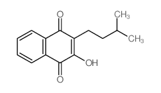 4-hydroxy-3-(3-methylbutyl)naphthalene-1,2-dione结构式