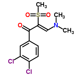 (2Z)-1-(3,4-Dichlorophenyl)-3-(dimethylamino)-2-(methylsulfonyl)-2-propen-1-one结构式