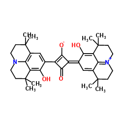 2,4-双[8-羟基-1,1,7,7-四甲基久洛尼定-9-基]方酸结构式