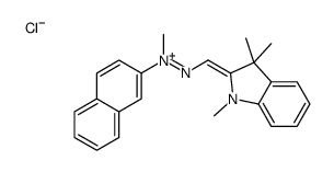 1,3,3-三甲基-2-[(甲基-2-萘基亚联氨基)甲基]-3H-吲哚氯化物结构式