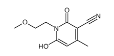 3-cyano-6-hydroxy-1-(β-methoxyethyl)-4-methylpyrid-2(1H)-one Structure