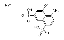 sodium hydrogen 4-amino-5-hydroxynaphthalene-1,7-disulphonate Structure