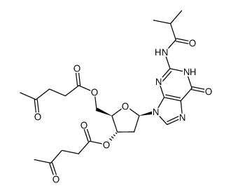 N-isobutyryl-3',5'-di-O-levulinyl-2'-deoxyguanosine Structure