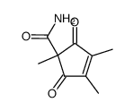 1,3,4-trimethyl-2,5-dioxo-cyclopent-3-enecarboxylic acid amide结构式