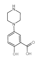 2-羟基-5-(1-哌嗪基)苯甲酸结构式