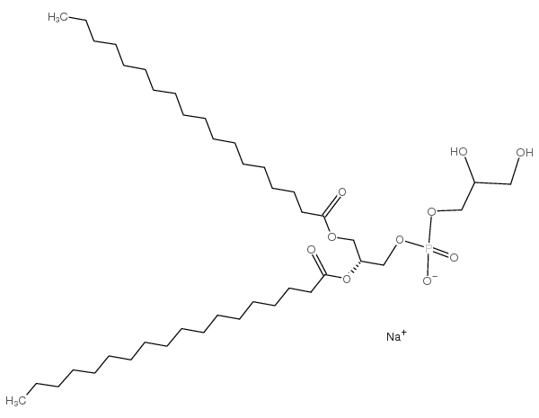 1,2-二硬脂酰基-sn-甘油-3-磷酸甘油甘油钠(DSPG)结构式