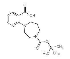 4-(3-羧基-2-吡啶)-[1,4]二氮杂卓-1-羧酸叔丁酯结构式