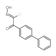 (2E)-2-chloro-2-hydroxyimino-1-(4-phenylphenyl)ethanone Structure