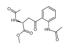 (2S)-methyl 2-acetamido-4-(2'-acetamidophenyl)-4-oxobutanoate Structure