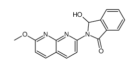 3-hydroxy-2-(7-methoxy-[1,8]naphthyridin-2-yl)-2,3-dihydro-isoindol-1-one结构式